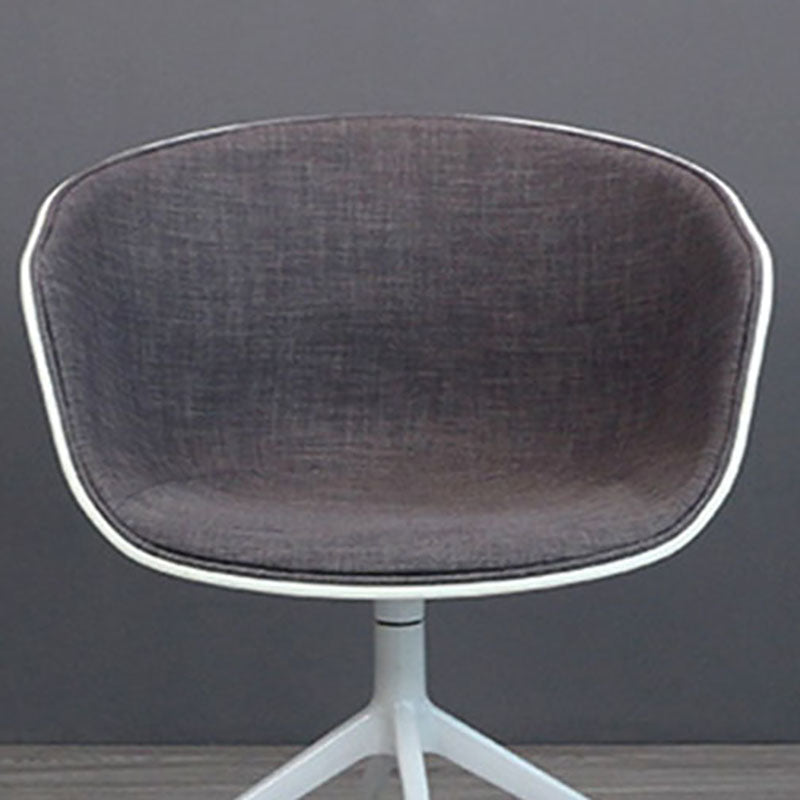 Silla de comedor de plástico giratoria con respaldo sólido moderno