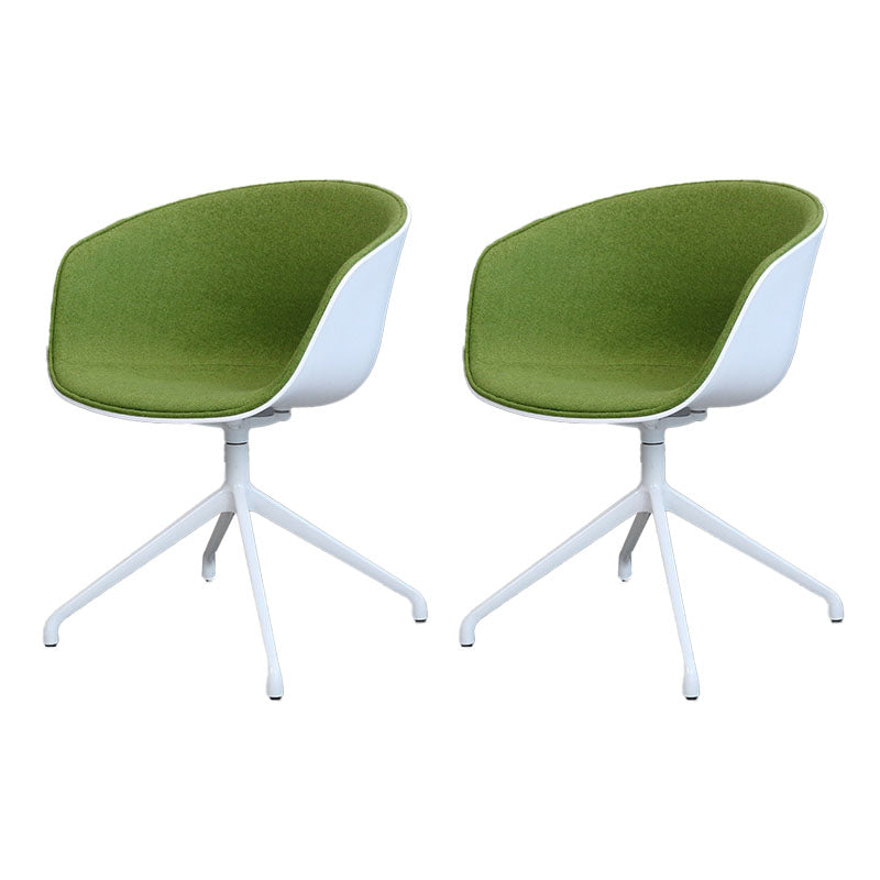 Silla de comedor de plástico giratoria con respaldo sólido moderno