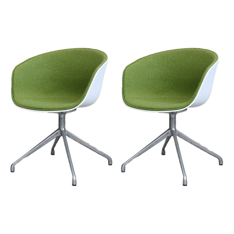 Silla de comedor de plástico giratoria con respaldo sólido moderno