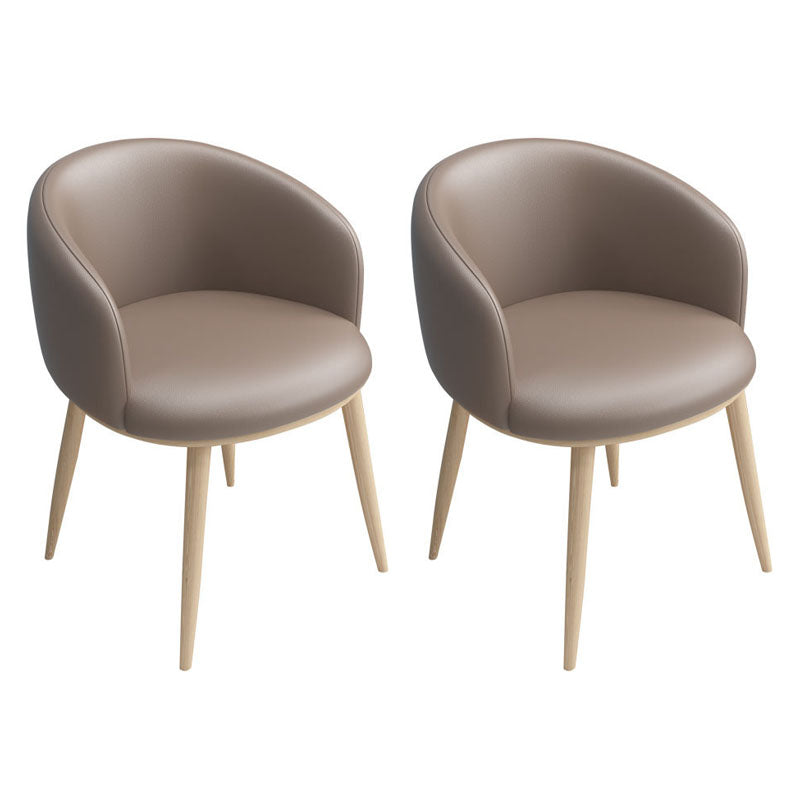 Silla de comedor tapizada casera moderna con respaldo sólido con acabado mate