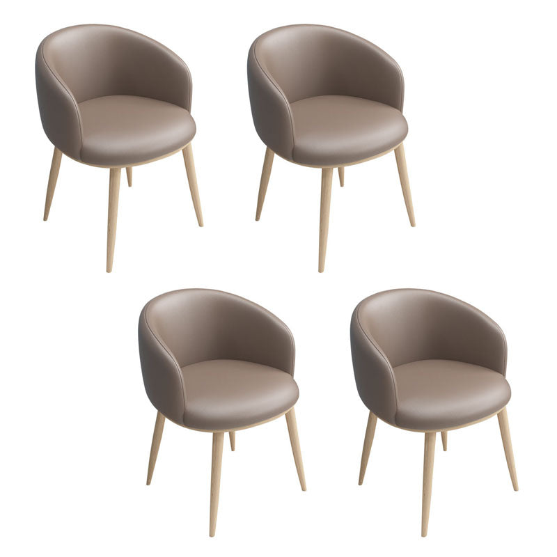 Silla de comedor tapizada casera moderna con respaldo sólido con acabado mate