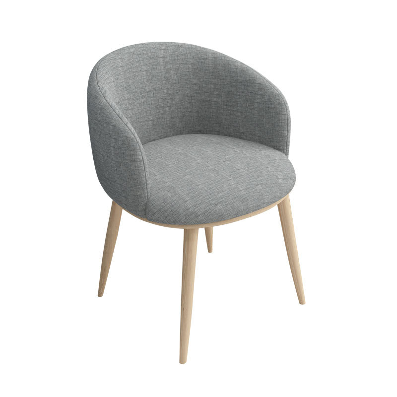 Silla de comedor tapizada casera moderna con respaldo sólido con acabado mate