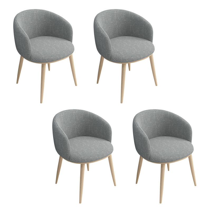 Silla de comedor tapizada casera moderna con respaldo sólido con acabado mate
