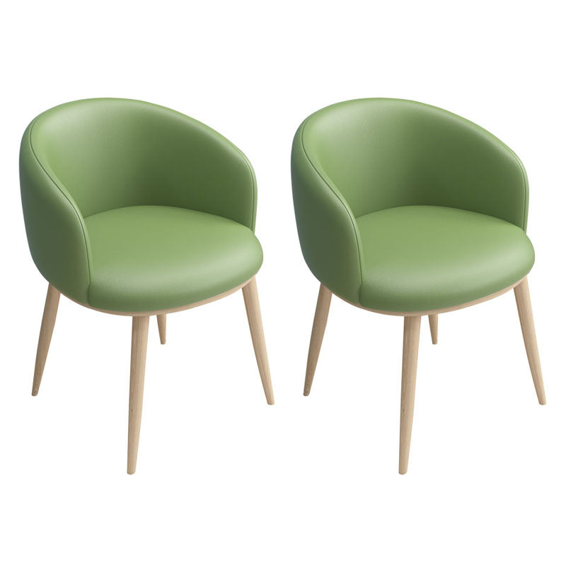 Silla de comedor tapizada casera moderna con respaldo sólido con acabado mate
