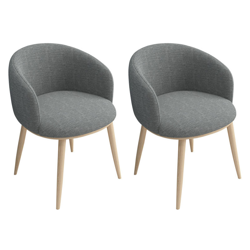 Silla de comedor tapizada casera moderna con respaldo sólido con acabado mate