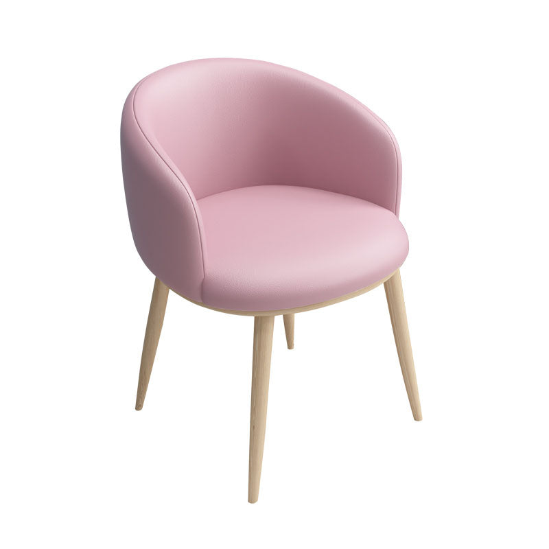 Silla de comedor tapizada casera moderna con respaldo sólido con acabado mate