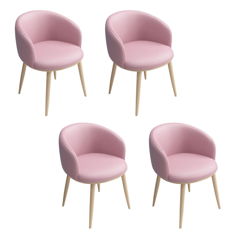 Silla de comedor tapizada casera moderna con respaldo sólido con acabado mate