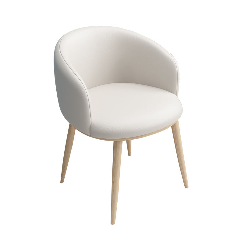 Silla de comedor tapizada casera moderna con respaldo sólido con acabado mate