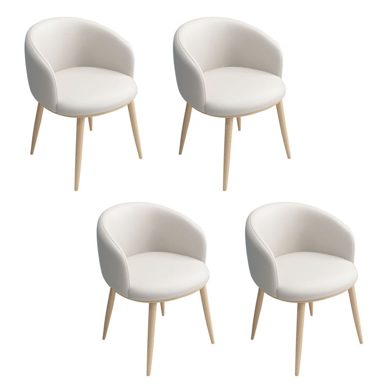 Silla de comedor tapizada casera moderna con respaldo sólido con acabado mate