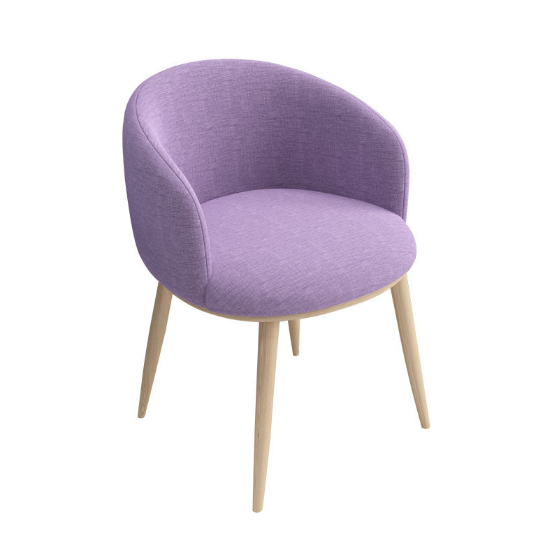 Silla de comedor tapizada casera moderna con respaldo sólido con acabado mate