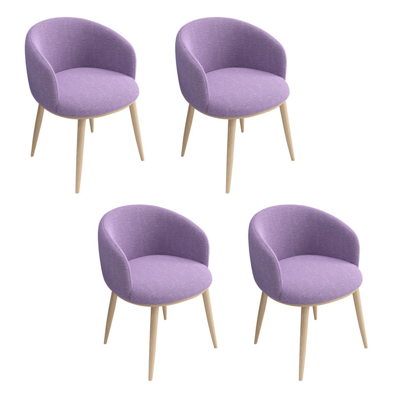 Silla de comedor tapizada casera moderna con respaldo sólido con acabado mate
