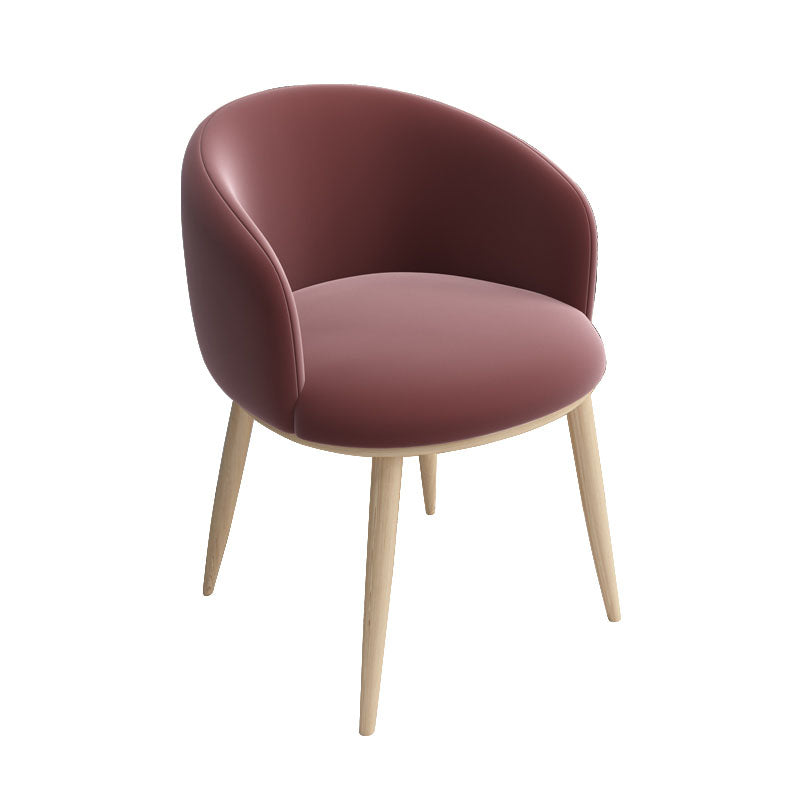 Silla de comedor tapizada casera moderna con respaldo sólido con acabado mate