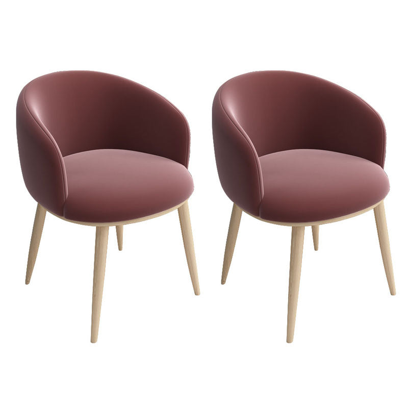 Silla de comedor tapizada casera moderna con respaldo sólido con acabado mate