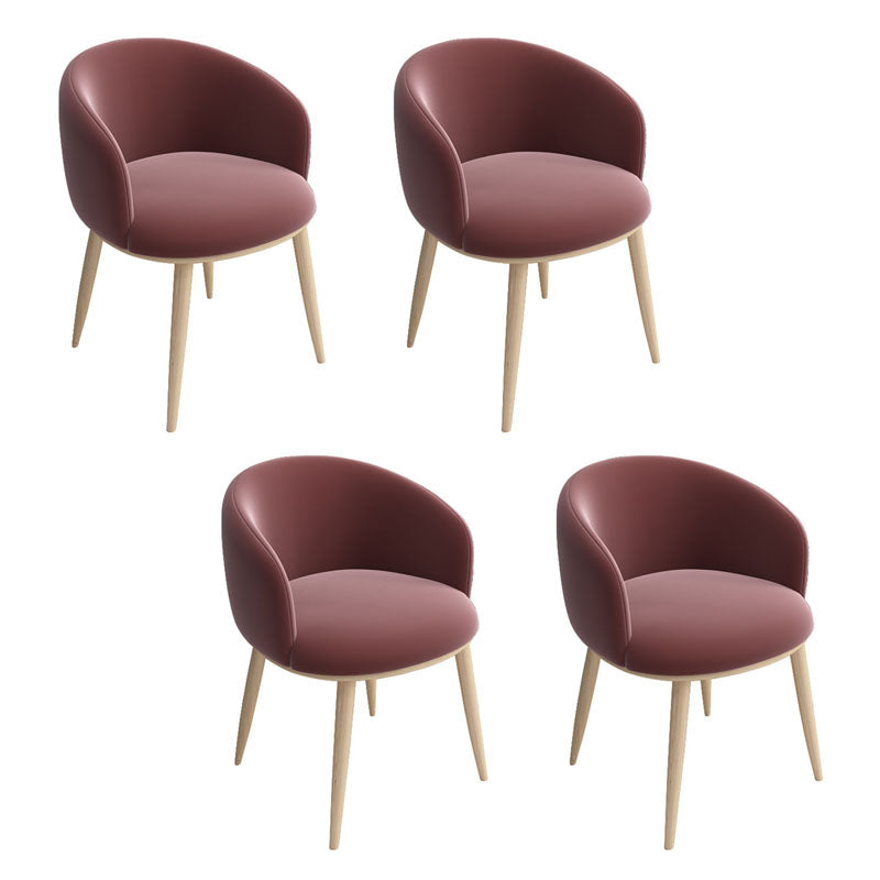 Silla de comedor tapizada casera moderna con respaldo sólido con acabado mate