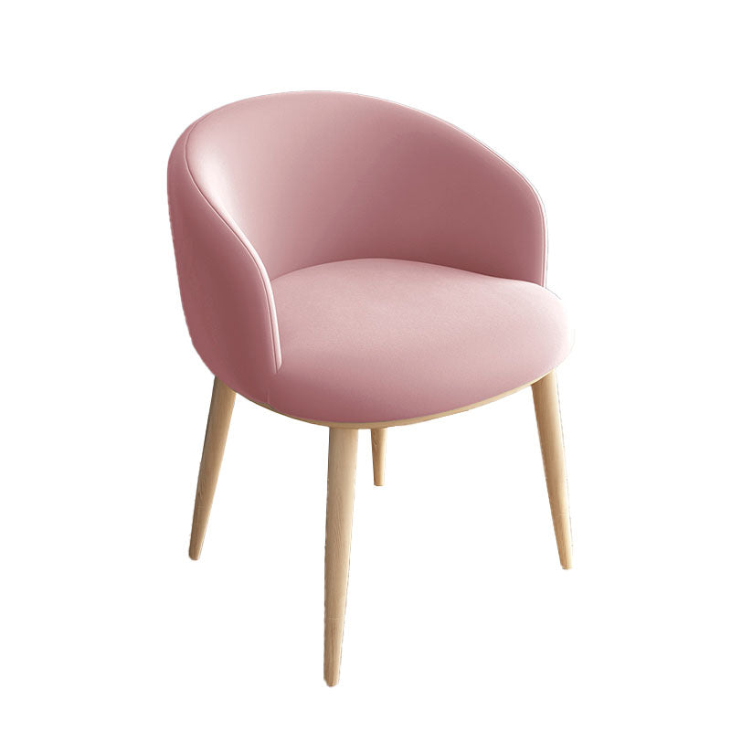 Silla de comedor tapizada casera moderna con respaldo sólido con acabado mate