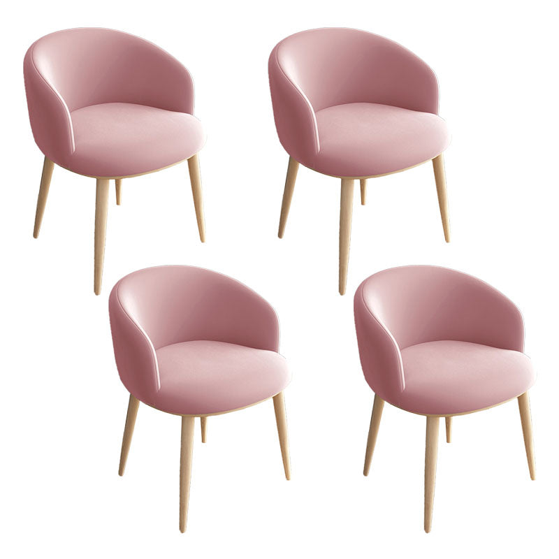 Silla de comedor tapizada casera moderna con respaldo sólido con acabado mate