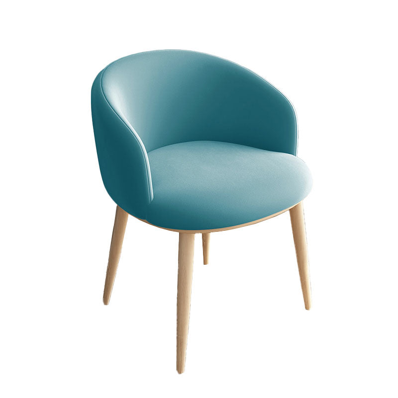 Silla de comedor tapizada casera moderna con respaldo sólido con acabado mate