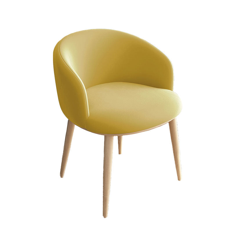 Silla de comedor tapizada casera moderna con respaldo sólido con acabado mate