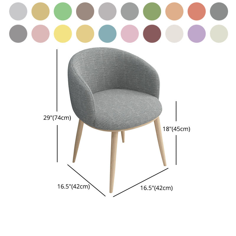 Silla de comedor tapizada casera moderna con respaldo sólido con acabado mate