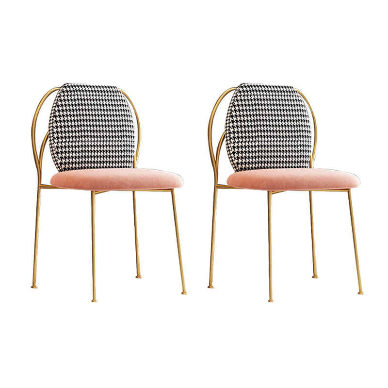 Silla con respaldo sólido sin brazos de estilo escandinavo, sillas laterales de comedor de tela para el hogar