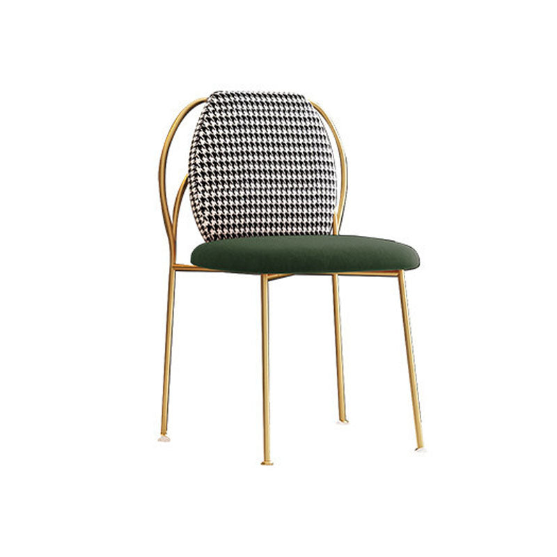 Silla con respaldo sólido sin brazos de estilo escandinavo, sillas laterales de comedor de tela para el hogar