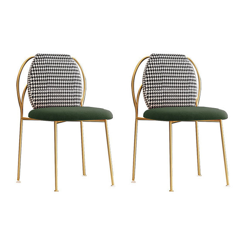 Silla con respaldo sólido sin brazos de estilo escandinavo, sillas laterales de comedor de tela para el hogar