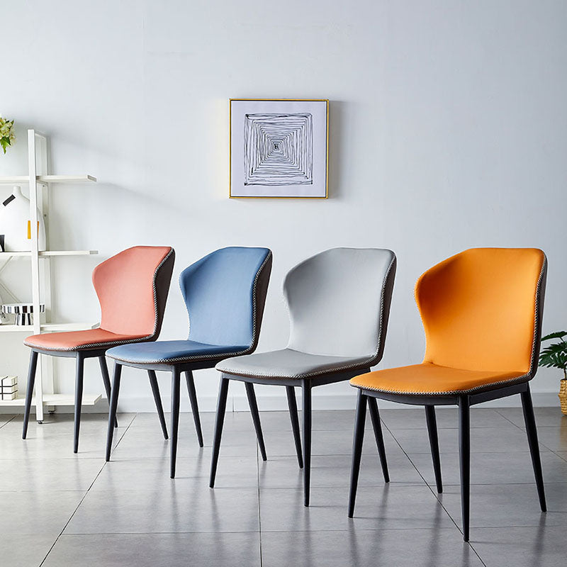 Moderne stijl keuken metalen eetkamerstoel wingback dineren armloze zijstoelen