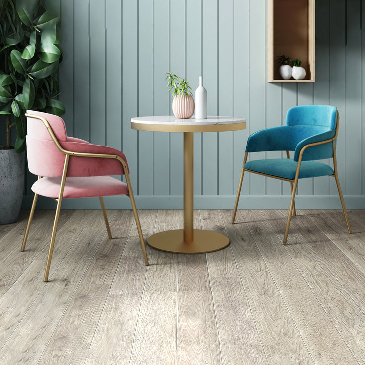 1/3/4/5 Pcs Metal Scandinavian Dining Room Set with Round Dinning Table Dinette Set