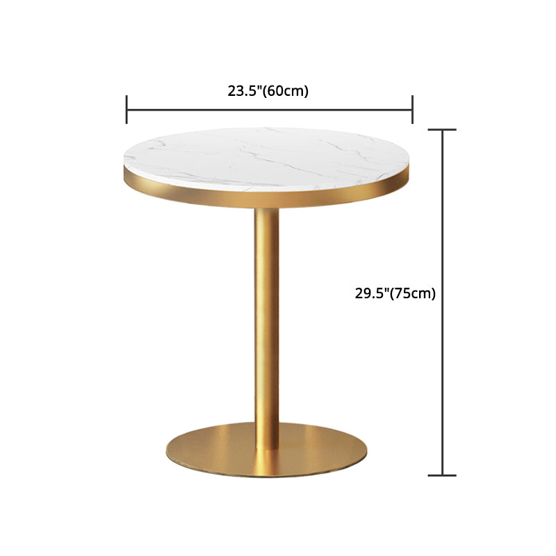 1/3/4/5 Pcs Metal Scandinavian Dining Room Set with Round Dinning Table Dinette Set