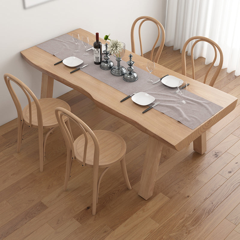 Modern 1/4/5/6 Pieces Dining Set with Solid Wood Table and Chairs Furniture