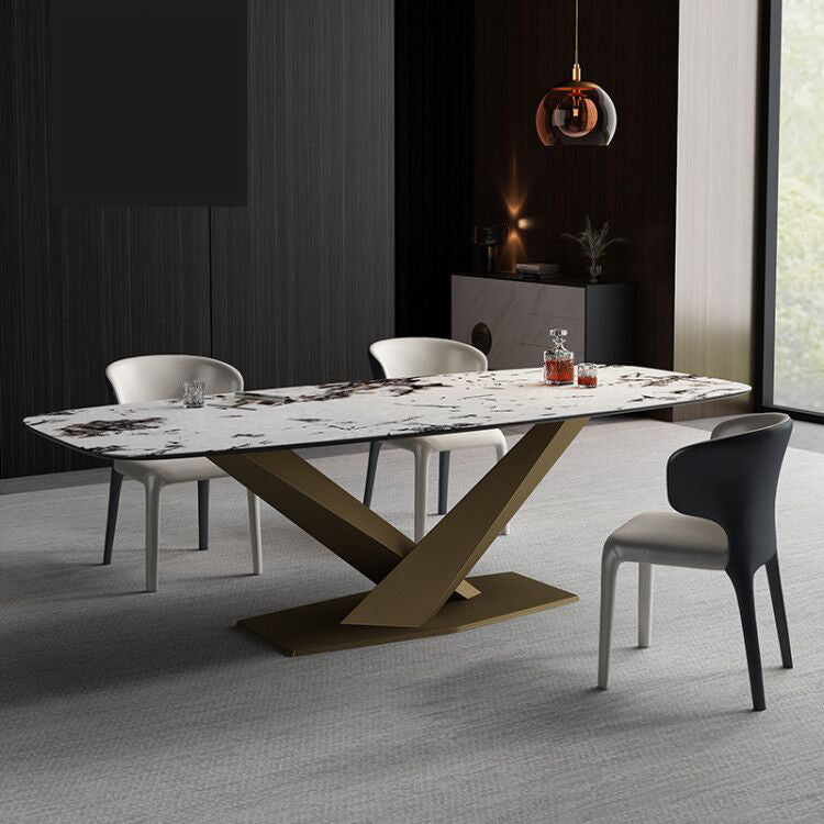 Minimalist 1/2/4/7 Pieces Dining Furniture Sintered Stone Dining Set for Dining Room