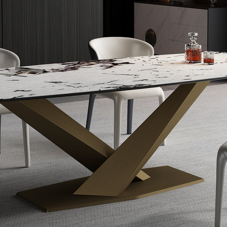 Minimalist 1/2/4/7 Pieces Dining Furniture Sintered Stone Dining Set for Dining Room