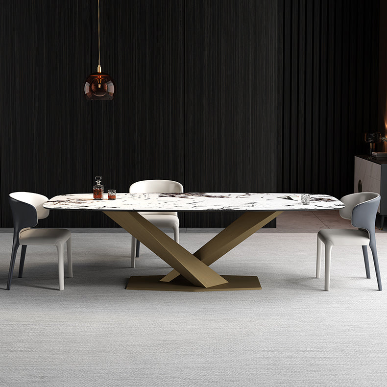 Minimalist 1/2/4/7 Pieces Dining Furniture Sintered Stone Dining Set for Dining Room