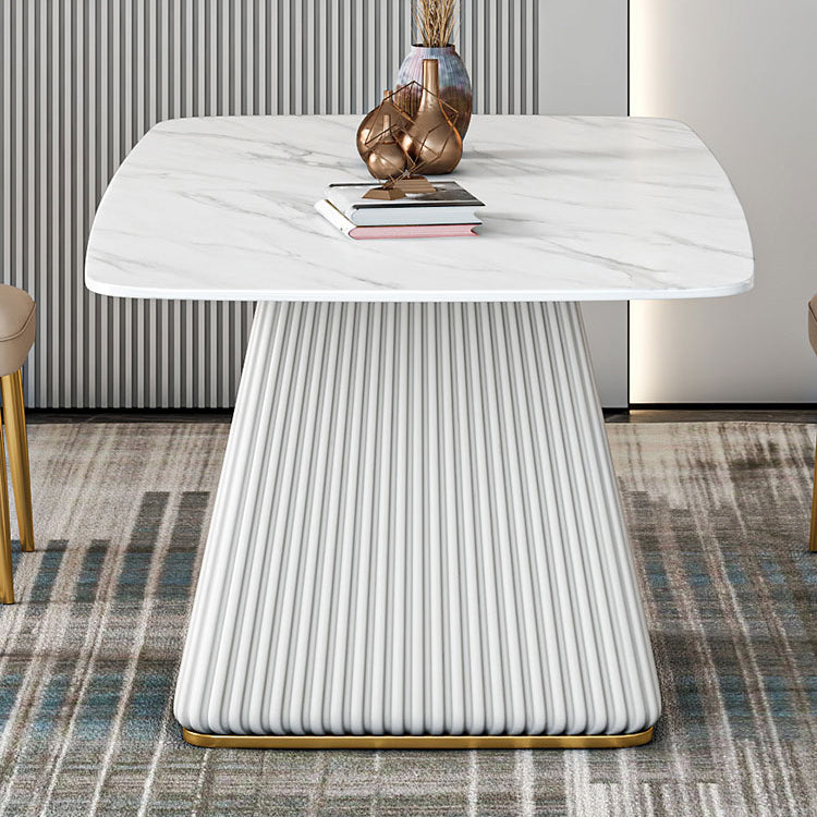 Glam 1/2/5/7 Pieces Dining Set Rectangle Sintered Stone Dining Furniture Set