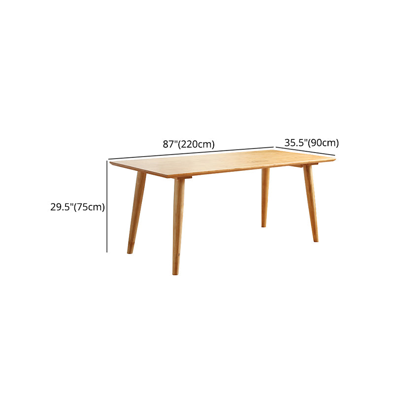 Modern 1/2/3/4/5/7 Pieces Rectangle Dining Set Solid Wood Dining Table with Chairs