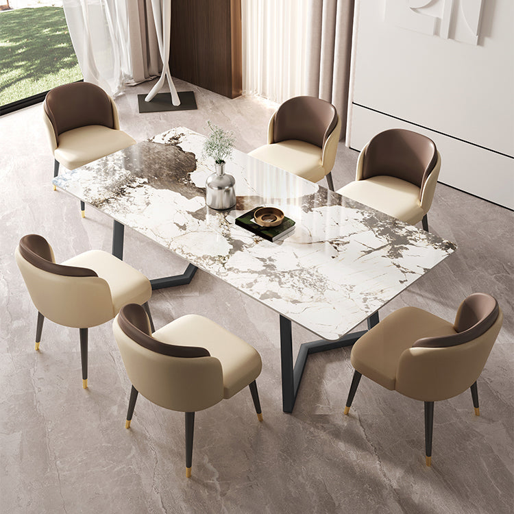 Minimalist 1/2/5/6/7 Pieces Dining Set Sintered Stone Dining Table Set
