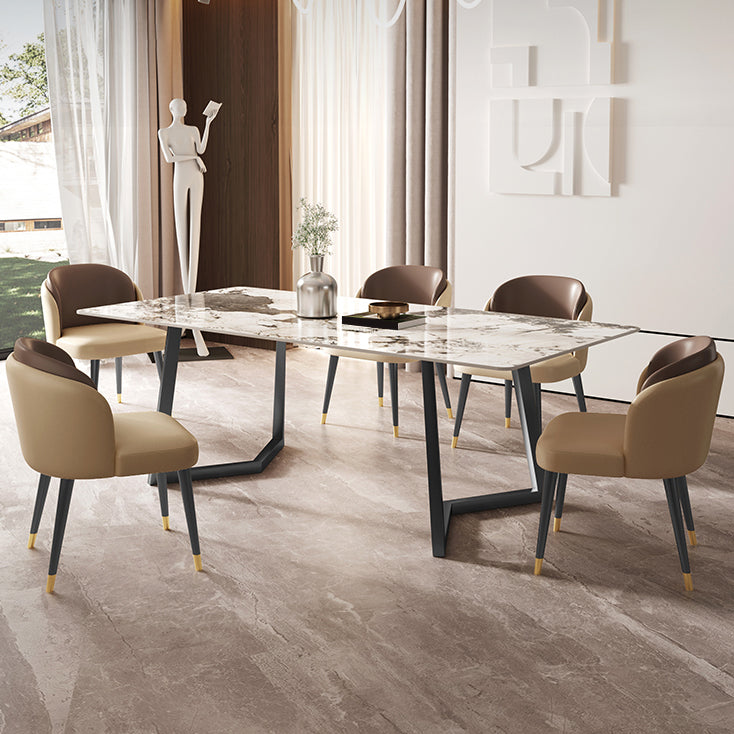 Minimalist 1/2/5/6/7 Pieces Dining Set Sintered Stone Dining Table Set