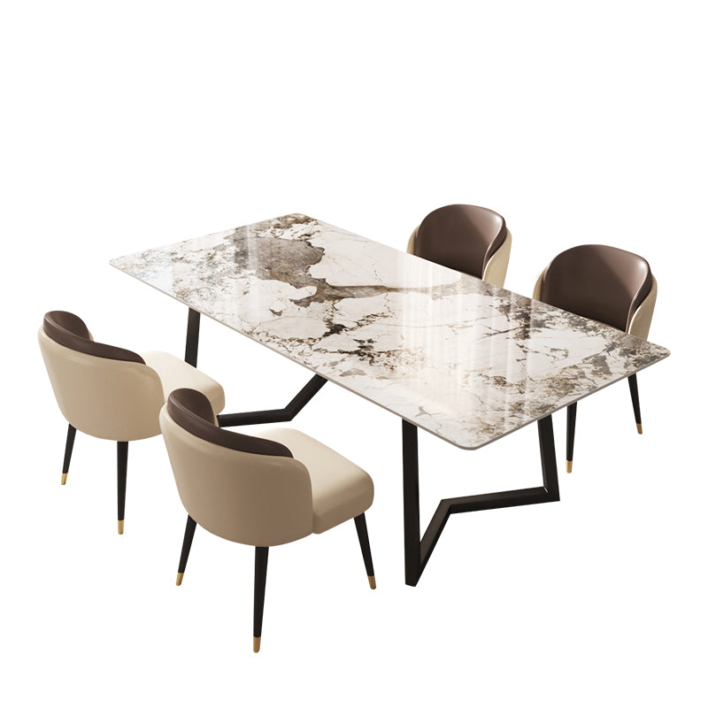 Minimalist 1/2/5/6/7 Pieces Dining Set Sintered Stone Dining Table Set