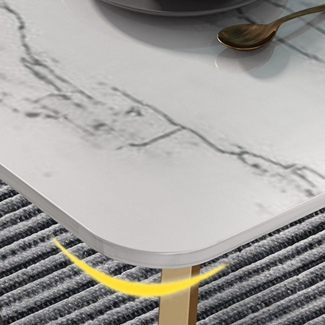 Nordic 1/4/5 Pieces Dining Set Sintered Stone Dining Table with Leather Chairs