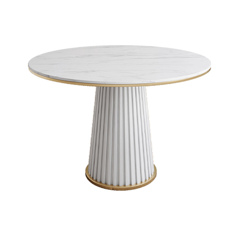 1/5 Pcs Metal Modern Dining Set with Round Indoor Table Dinette Set