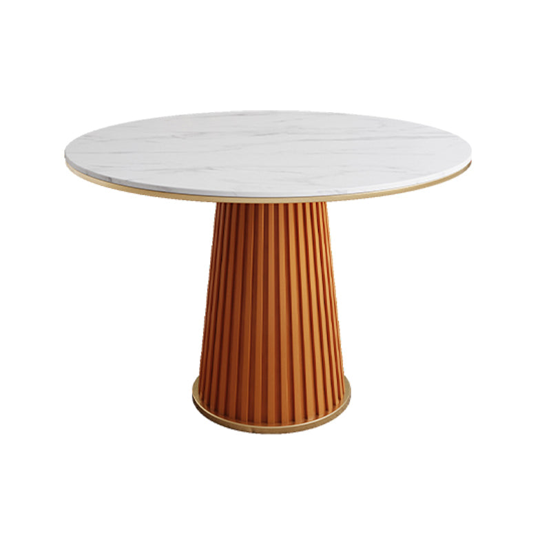 1/5 Pcs Metal Modern Dining Set with Round Indoor Table Dinette Set