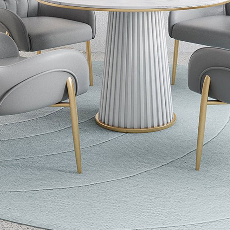 1/5 Pcs Metal Modern Dining Set with Round Indoor Table Dinette Set