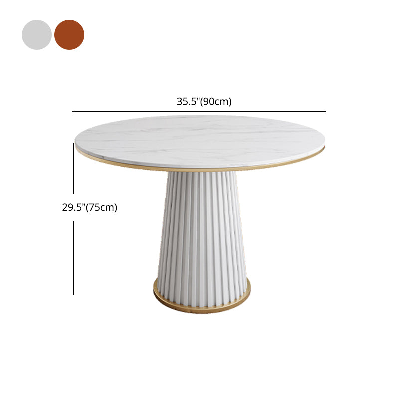 1/5 Pcs Metal Modern Dining Set with Round Indoor Table Dinette Set