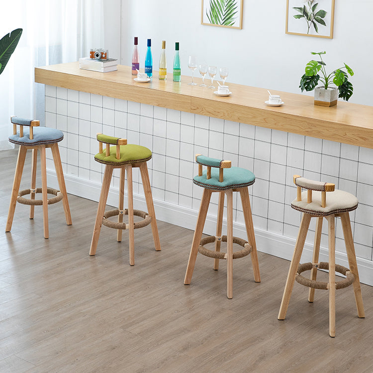 Taburete moderno de frases rotatables de la cocina de la madera de la madera con cojín