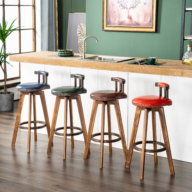 Taburete moderno de frases rotatables de la cocina de la madera de la madera con cojín