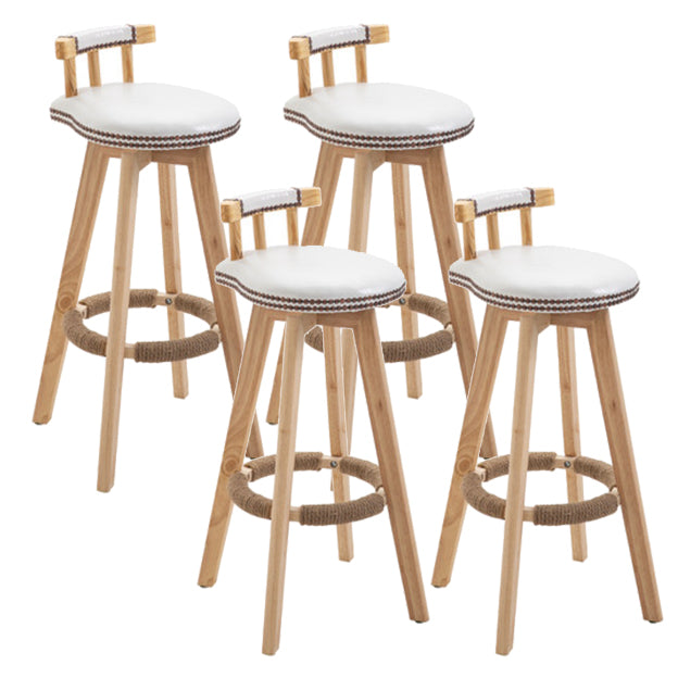 Taburete moderno de frases rotatables de la cocina de la madera de la madera con cojín