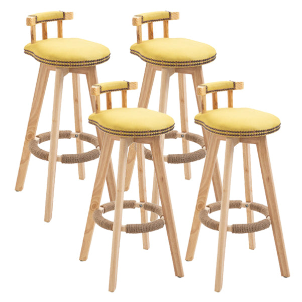 Taburete moderno de frases rotatables de la cocina de la madera de la madera con cojín