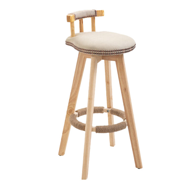 Taburete moderno de frases rotatables de la cocina de la madera de la madera con cojín