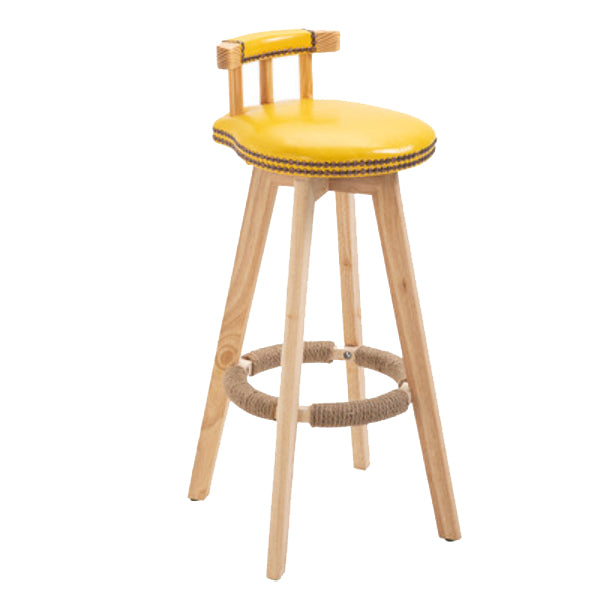 Taburete moderno de frases rotatables de la cocina de la madera de la madera con cojín