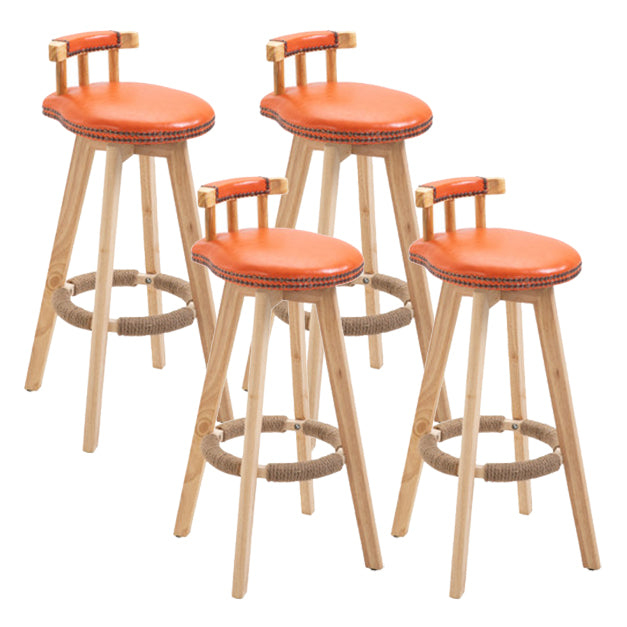 Taburete moderno de frases rotatables de la cocina de la madera de la madera con cojín